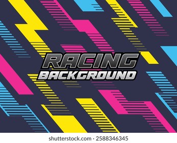 Background Racing Abstract geometric background for sports, t-shirt, racing car livery