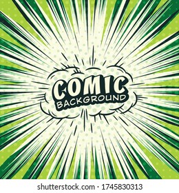 Background of radial lines for comic books. Comic background. Vector and illustration.
