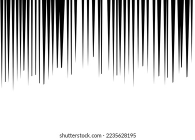 Background of radial lines for comic books. Manga speed frame, superhero action, explosion background. Black and white vector illustration