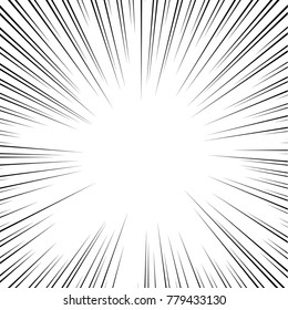 Background of radial lines for comic manga  books. Explosion background vector illustration