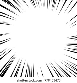 Background of radial lines for comic manga  books. Explosion background vector illustration