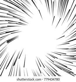 Background of radial lines for comic manga  books. Explosion background vector illustration