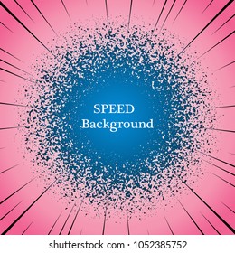 Background radial lines. Illustration of comic book, speed, explosion. Vector background for your design.