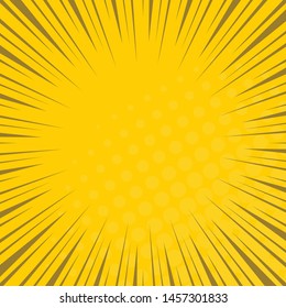 Background of radial speed lines for comic books. vector illustration