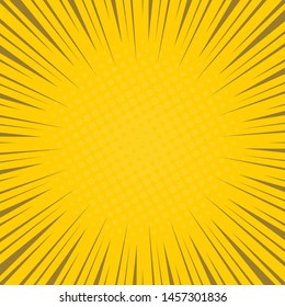 Fondo de las líneas de velocidad radial para los cómics. ilustración vectorial