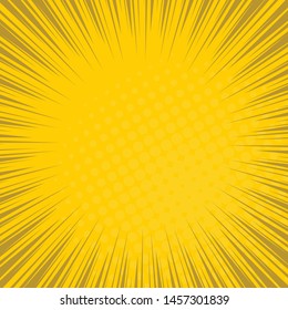 Background of radial speed lines for comic books. vector illustration
