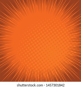 Background of radial speed lines for comic books. vector illustration