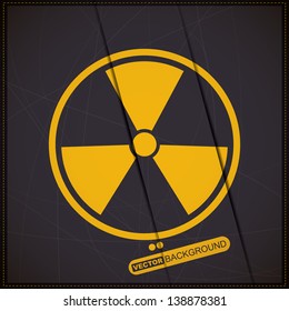 Background with radiation symbol