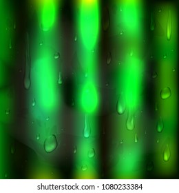 Background - rain drops on the glass.  Vector.