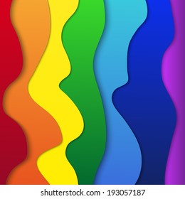 background with a rainbow. blank for your text. abstract colorful frame