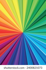 Background with rainbow colored rays