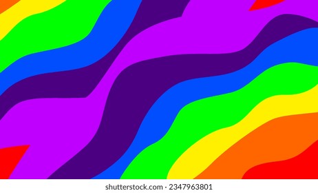 fondo con colores arcoiris y ondas diagonalmente opuestas