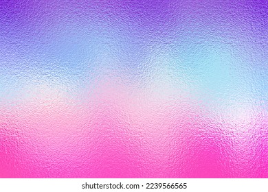 Background rainbow glitter foil. Backdrop pastel color. Purple, pink and blue dreamy gradient. Cute candy shine ombre for girly prints design. Twinkle paper with neon effect. Vector illustration 