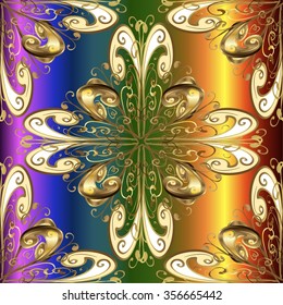 Background with rainbow gradient. Vector illustration. Stripes rainbow background.