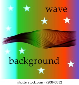 The background rainbow, the stars, the wave color.