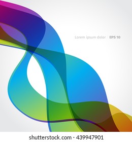 Background rainbow vector wave. Colored smoke wallpaper. Abstract background. Modern banner design. Energy effect.