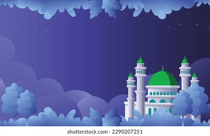 Background for Ramadan and Eid Al-Fitr copy space