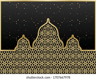 the background of Ramadan islamic ornament luxury mosque