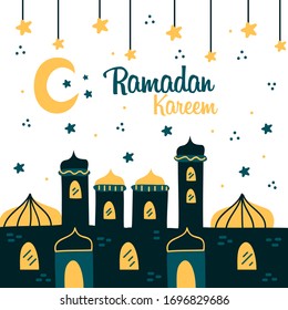 Background Ramadan Kareem greeting beautiful for banner islamic