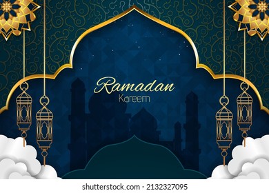 Antecedentes Ramadan Kareem Islámico con elemento