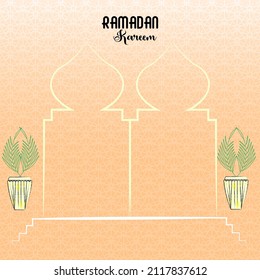background Ramadan Kareem with mosque