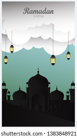 background Ramadan Kareem, vector design - Vector