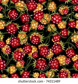 Background from a raspberry and a blackberry