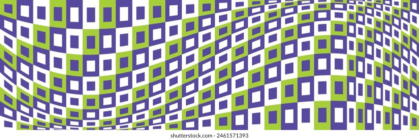 Background with raster of waving colorful squares