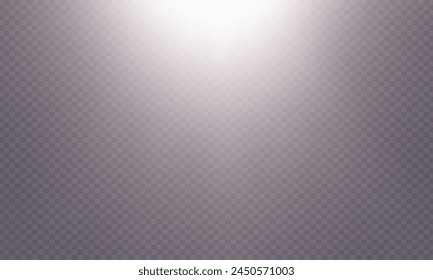 The background is a ray of light or sunbeam vector. It shows an abstract white light shining and flashing like a spotlight, with white sun glitter on a transparent background.