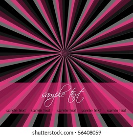 Background with rays and place for text, vector