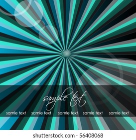 Background with rays and place for text, vector