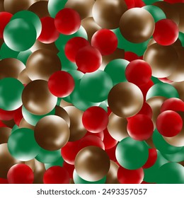 Fondo con bolas realistas, burbujas brillantes transparentes. Abstractas diseño minimalista. Ilustración vectorial