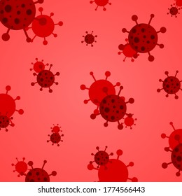 Antecedentes con el concepto de vector Coronavirus realista. Prevención de infecciones por virus. Prevención de infecciones por virus. pandemia de gripe. Plantilla de vector Coronavirus