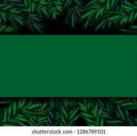 Background with Realistic Looking Christmas Tree Branches