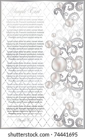 background with realistic pearls