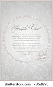 background with realistic  pearls