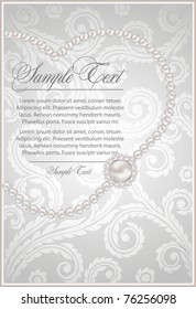 background  with realistic pearls