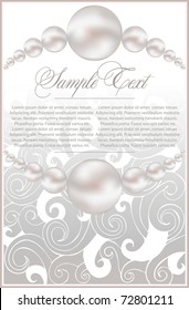 background  with realistic vector pearls
