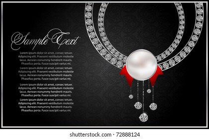 background with realistic vector pearls