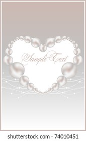 background with realistic vector pearls