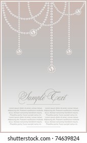 background with realistic vector pearls