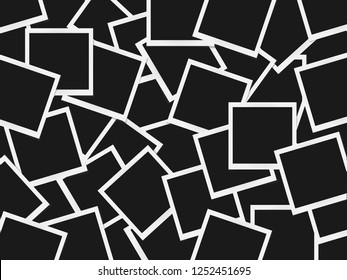 Background of realistic vector photo frames. Template retro photo design, Vector illustration