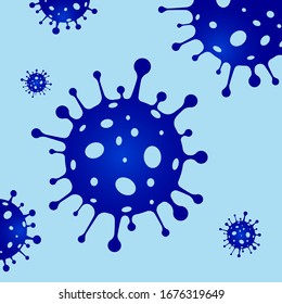Background with realistic virus cells. Stop Coronavirus vector concept. Virus infections prevention methods. Quarantine coronavirus vector illustrator.