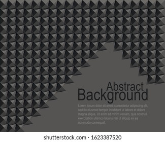 Background for a recording studio. Sound insulation on the walls, rhombus. Sound absorption. Cover, leaflet for a website, business card, flyer, banner, poster. Black, gray, brown, blue, white.