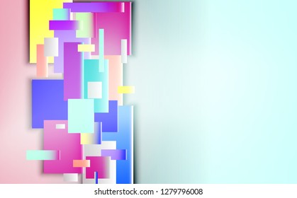 Background with rectangle gradient elements with space for information