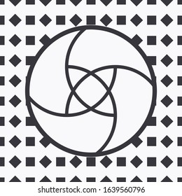 Background rectangle in the middle circle abstract