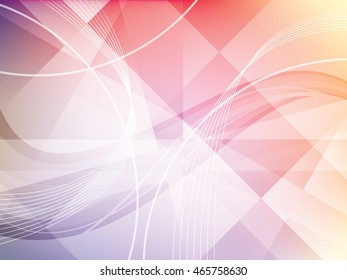 Background with rectangles, squares, triangles and lines vector illustration.