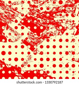 Background of red and beige paint