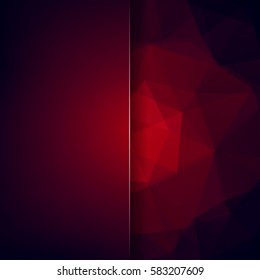 Background of red, black, purple geometric shapes. Blur background with glass. Colorful mosaic pattern. Vector EPS 10. Vector illustration