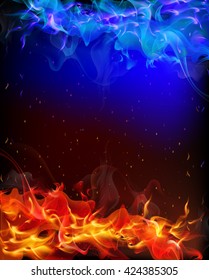 background of red and blue fire svg